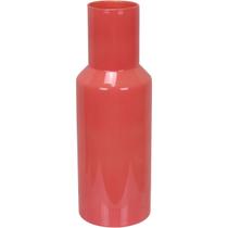 VASO DECORATIVO ENFEITE CASA GARRAFA HOME&CO VIDRO 26x9x9cm LARANJA