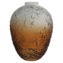 VASO DECORATIVO ENFEITE CASA GARRAFA HOME&CO VIDRO 29x22x22cm MARROM