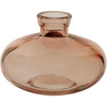 VASO DECORATIVO ENFEITE CASA GARRAFA HOME&CO VIDRO 6x9x9cm ROSA