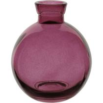 VASO DECORATIVO ENFEITE CASA GARRAFA HOME&CO VIDRO 9x7x7cm ROXO