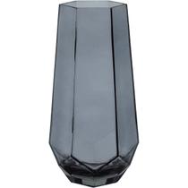VASO DECORATIVO ENFEITE CASA GEOMÉTRICO HOME&CO VIDRO 20x7x7cm FUME