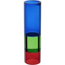 VASO DECORATIVO ENFEITE CASA HOME&CO ECO CRYSTAL 19x5x5cm MULTICOLORIDO