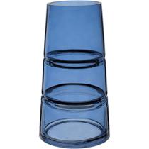 VASO DECORATIVO ENFEITE CASA HOME&CO VIDRO 24x13x13cm AZUL