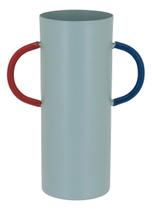 Vaso Decorativo Enfeite Casa Metal 15x11x11cm Verde