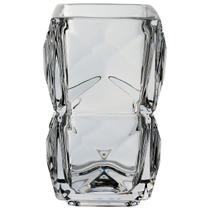 VASO DECORATIVO ENFEITE CASA QUADRADO HOME&CO ECO CRYSTAL 13x7x7cm TRANSPARENTE