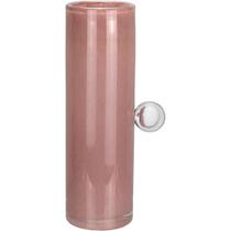 VASO DECORATIVO ENFEITE CASA REDONDO HOME&CO COM ALÇA ESFERA VIDRO 32x10x10cm LILÁS