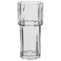 VASO DECORATIVO ENFEITE CASA REDONDO HOME&CO ECO CRYSTAL 24x10x10cm TRANSPARENTE