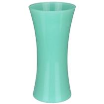 VASO DECORATIVO ENFEITE CASA REDONDO HOME&CO LEITOSO VIDRO 25x12x12cm VERDE