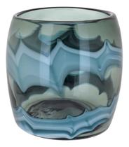 Vaso Decorativo Enfeite Casa Vidro 17x18x18cm Azul