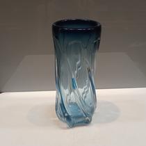Vaso Decorativo Enfeite Casa Vidro 22x10x10cm Azul