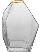 VASO DECORATIVO ENFEITE CASA VIDRO 23x17x14cm TRANSPARENTE