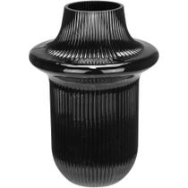 Vaso Decorativo Enfeite Casa Vintage Home&co Vidro 22x16x16cm Preto Vaso Decorativo Enfeite Casa Vintage Home&co Vidro 22x16x16cm Preto