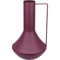 Vaso Decorativo Enfiete Casa Aparador Garrafa Home&co Metal 35x21x21cm Roxo