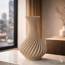 Vaso Decorativo Espiral 26cm Design Moderno para Decoração Elegante