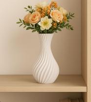 Vaso Decorativo Espiral Branco 15 cm Vaso Decorativo Espiral Branco 15 cm