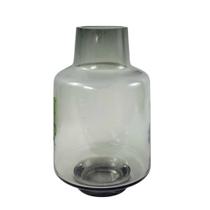 Vaso Decorativo Fumê De Vidro 25X17Cm Transparente