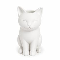 Vaso Decorativo Gatinho em PLA 3D Porta Planta 15cm -