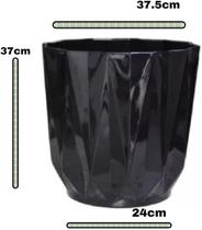 Vaso Decorativo Geométrico Preto para Plantas: Sala, Varanda Liso Moderno Vaso Decorativo Geométrico Preto para Plantas: Sala, Varanda Liso Moderno