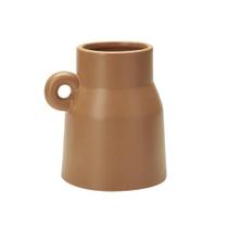 Vaso decorativo marrom em ceramica