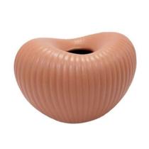 Vaso Decorativo Menor Ceramica Salmão Design em Curvas