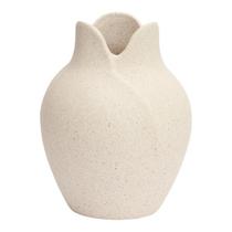Vaso Decorativo Multiuso Em Cerâmica Off White Design Boho Chic