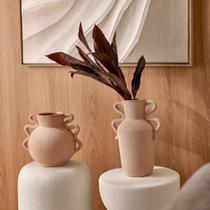 Vaso Decorativo Multiuso Em Cerâmica Rose Estilo Rústico Industrial E Boho Chic