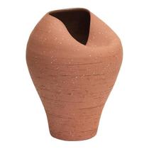 Vaso Decorativo Multiuso Em Terracota Com Acabamento Artesanal