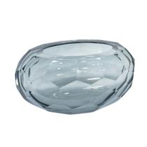 Vaso Decorativo Murano Cinza Translucido Oval