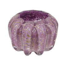 Vaso Decorativo Murano Redondo Violeta Lapidados Nobres