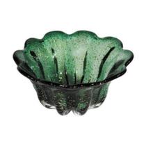 Vaso Decorativo Murano Verde Ornamentado Fino Design