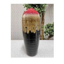 Vaso Decorativo Nakine Ceramica Vermelho 32X13X13 Vaso Decorativo Nakine Ceramica Vermelho 32X13X13