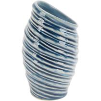 Vaso Decorativo Ninon Home&Co 16x9x9cm Cerâmica Azul Enfeite Decoração para Flores Sala e Mesa Vaso Decorativo Ninon Home&Co 16x9x9cm Cerâmica Azul Enfeite Decoração para Flores Sala e Mesa