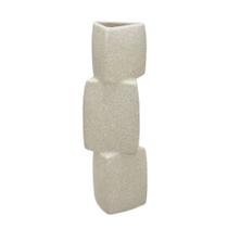 VASO DECORATIVO OFFWHITE EMPILHADO 40,5cm - Espressione VASO DECORATIVO OFFWHITE EMPILHADO 40,5cm - Espressione