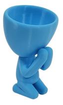 Vaso Decorativo Orando Rezando Robert Plantas Suculentas Azul 13 cm