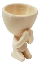 Vaso Decorativo Orando Rezando Robert Plantas Suculentas Bege