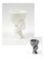 Vaso Decorativo Orando Rezando Robert Plantas Suculentas Branco 13 cm