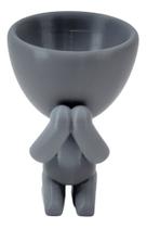 Vaso Decorativo Orando Rezando Robert Plantas Suculentas Cinza - 3D Art