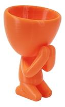 Vaso Decorativo Orando Rezando Robert Plantas Suculentas Laranja