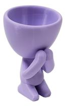 Vaso Decorativo Orando Rezando Robert Plantas Suculentas Lilás 13 cm