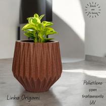 Vaso decorativo para plantas e flores moderno modelo origami