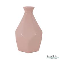 Vaso Decorativo Pequeno Diamond em Cerâmica Rose