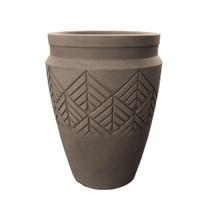 Vaso Decorativo Plástico 32cm Japi Tribo Cilindríco Macchiato