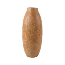 Vaso decorativo poliresina folhas marrom 43cm flor arte Vaso decorativo poliresina folhas marrom 43cm flor arte