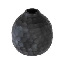 Vaso Decorativo Preto Lapidados Design Martelado Vaso Decorativo Preto Lapidados Design Martelado