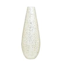 Vaso Decorativo Revestido De Madre Pérola 22,5x60x22,5cm Vaso Decorativo Revestido De Madre Pérola 22,5x60x22,5cm