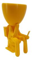 Vaso Decorativo Robert Plant Banheiro Celular Suculentas Amarelo 13 cm