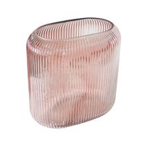 Vaso Decorativo Rosa Suave Retangular Arredondado