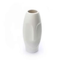 Vaso Decorativo Rosto Branco Mate em Cerâmica 25x12 cm - D'Rossi