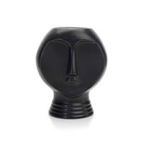 Vaso Decorativo Rosto Em Cêramina Preto 18x14 Cm - D'Rossi Vaso Decorativo Rosto Em Cêramina Preto 18x14 Cm - D'Rossi