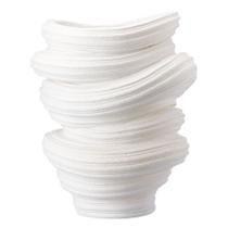 Vaso Decorativo Sala Planta Branco Poli-Resina Rafimex